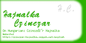 hajnalka czinczar business card